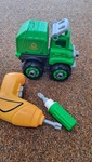DIY construction vehicle with drill and screwdriver 