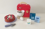 Wooden Mixer Set and Cake