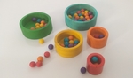 Wooden Bowls, Stacking and Sorting Play Set