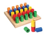 Wooden Peg and Stack Board