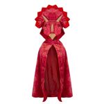 Red Triceratops Hooded Cape