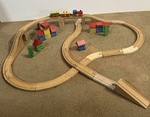 Wooden Rails Train Set