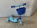 Blue scooter with basket