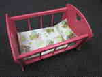 Baby & Pink Wooden Cot