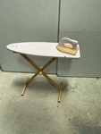 Wooden iron and ironing board