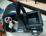 96: Black truck (has one door missing)