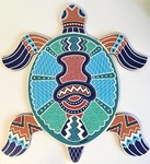 Indigenous Art Turtle Floor Puzzle 21 pc