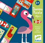 Domino Puzzle Matching Animals