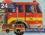 Giant Fire Truck Floor Puzzle 24 pc