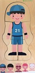 Wooden Body 5 Layer Puzzle Boy