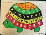 Turtle Alphabet  and Number Puzzle 37 pc