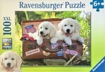 Puppies in Suitcase Puzzle 100pc