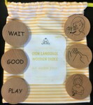 Auslan Sign Language Wooden Disks 