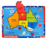  Australia Map - Raised Wooden Puzzle