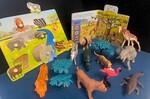 Wild Animals Book, Puzzle and Figurines Kit