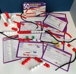 Beads, String and Activity Cards Set
