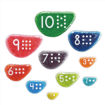 Sensory Rainbow Pebbles 1-10
