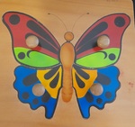 Butterfly Large Knob Puzzle 4 pc