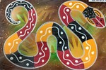Snake Puzzle Indigenous Art Theme 16 pc