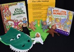 Five Little Monkeys Story Book with Puppets