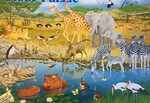 African Animals Floor Puzzle 24 pc