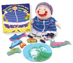 There Was an Old Lady Who Swallowed the Sea Story Book with Puppet and Props