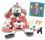 There Was an Old Lady Who Swallowed a Fly Story Book with Puppet and Props