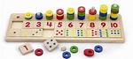 Count and Match Numbers Timber Game Board