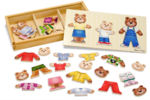 Wooden Bear Family Dress-up Puzzle - Mix 'n Match