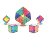 Translucent 'Crystal' Polydron Set - Cyan Magenta Yellow 