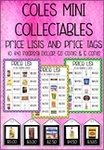 Coles Miniatures Price Lists and Price Tags Money Kit        