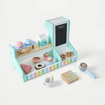 Wooden Coffee Shop with Basket 