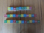 Wooden Alphabet and number blocks 