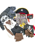 Pirate Costume Box Size 6-8