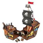 Wooden KidKraft Pirate Ship and Pirates