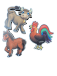 Farmyard Animals Puzzles        3pce