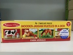 Puzzle 191 - 4 Wooden Puzzles in a Box - Farm Animals