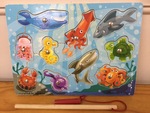  Magnetic Wooden Fishing Game