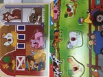 2 Wooden Peg Farm Puzzle