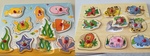  2 Wooden Peg Puzzles - African Animals & Sea Creatures