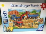 Busy Construction Site Puzzles Set of 2 