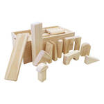 Pinewood Blocks & Wooden Box - 64 Pieces