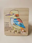 Qtoys - Wooden Kookaburra Knob Puzzle