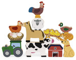 KDT12391: Wooden Farm Stacking Set