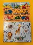 2 Peg Puzzles Work Vehicles & Animals