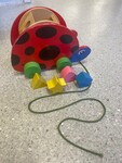 Pull Along Ladybug Sorting Box (wooden)