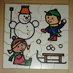 Teepee puzzle + Snowman puzzle