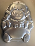 PARTY HIRE Metal Cake Tin - Little Girl