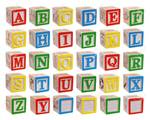 Wooden English Alphabet Blocks