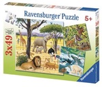 Animals of the World 3 x 49pc Puzzle